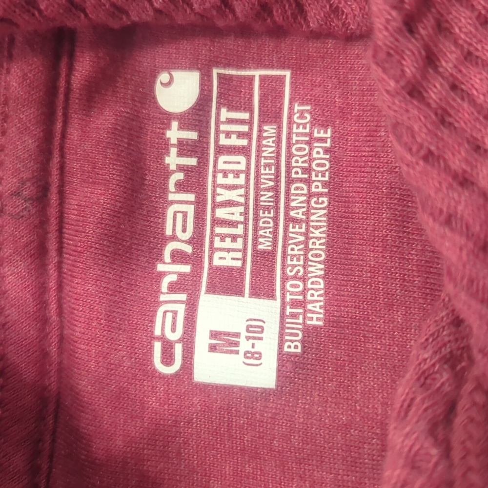 Carhartt Women's en's Waffle Knit Hoodie Mauve Rosey Pink - Picture 2 of 7
